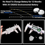 Digital Caliper Measuring Tool, IP54 Waterproof Electronic Digital Micrometer Caliper, Stainlee Steel Vernier Caliper with Large LCD Screen, Inch Metric Conversion, 6 Inch for Household/DIY