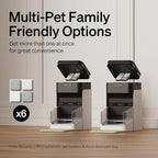 Bundle of PETLIBRO Upgraded RFID Automatic Cat Feeder, 2 Packs 5G Wi-Fi Automatic Pet Feeder, 3L Auto Cat Feeder App Control with Light Collar Tag + PETLIBRO 6 Packs Pet Food Desiccant Bag