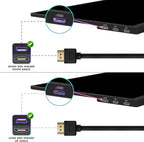 Kado 180 Degree Mini HDMI to HDMI 4K 60Hz Adapter U Shaped Mini HDMI Male to HDMI Female Extender Converter for Portable Monitor, Laptop, Tablet, Camera and Projector (Dual Combo Up Down Angle)