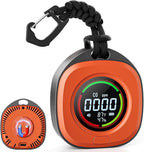 Portable Carbon Monoxide Detectors for Travel 3-in-1 Square Carbon Monoxide Monitor with 43 Detection Holes, RV CO Detector Alarm Temp/Humidity Sensor for Home, Camping & Travel Tent Car