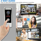 Video Doorbell Intercom System,10 Inches Touch Screen (Black) Video Doorbell Door Phone System,Support Remote Unlock, Dual-Way Intercom,Night Vision for Villa House Apartment (2-Camera + 3-Monitor)