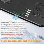 30W Charging Station for Apple Products, Foldable Wireless Charger with Clock Display&7 Color Light, Wired Charging for iPad/Tablet Charging Station for iPhone17, for Apple Watch11 for AirPods4(Black