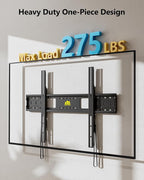 FORGING MOUNT Heavy Duty Fixed TV Wall Mount Holds up to 275Lbs for 55-120 inch TVs 3-Stud Low Profile TV Mount Ultra Slim Universal Bracket Fits 16"/18"/24" Studs MAX VESA 900x600mm- Easy DIY Install