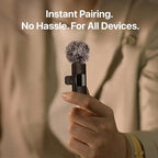 Mini Mic Pro (Latest Model - Professional Wireless Microphone for iPhone, iPad, Lavalier Microphone for Video Recording - iPhone Mic Crystal Clear Recording for Content Creators (iPhone 14 & Below)