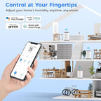 WHOY 5000 Sq.Ft Dehumidifier for Basements 100 Pints, with 2.15 Gallons Water Tank with Darin House and App Control, Smart Compressor Quiet Operation Ideal for Living room, Bathrooms,Home