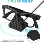 Smart Glasses Charging Stand Dock Compatible with Ray-Ban Meta Wayfarer, Headliner, Skyler, Renewed, Oakley Meta HSTN, Portable Smart Glasses Charger Dock with Charging Adapter (Black)