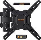 Perlegear Full Motion TV Mount for Most 26–65 inch Flat or Curved TVs up to 82 lbs, Wall Mount TV Bracket with Articulating Arms, Tool-Free Tilt, Swivel, Extension, Max VESA 400x400mm, PGMF3