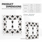 Bvtewkhz Black/White Art Marble 2 Gang Double Rocker Decorative Light Switch Covers Electrical Faceplate Switch Plates for Bathroom Kitchen Home