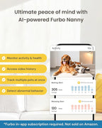 Furbo Mini 360° [Subscription Required] New 2K QHD Pet Camera - Unlock w/Paid Plan: Dog & Cat Safety Alerts, Rotating Treat Toss w/ 2-Way Speaker Smart Cam (Low Risk, 3mo Min. Cancel Anytime)