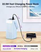 Aterob Portable Charger Power Bank 70000mAh, 22.5W Fast Charging USB C Battery Pack, 3 Outputs, LED Display & LED Light, External Huge Capacity Battery Bank for iPhone 16/15/14, Samsung, iPad, etc