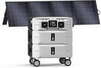 IEE SP5000 Power Station 5120Wh with 200W Portable Panel, 120/240V 5000W AC Output(9000W Peak), Portable Generator for Home Backup Outdoors Camping RV Emergency