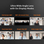 j5create 360 Degree All Around Meeting Webcam - 1080P HD Video Conference Camera with High Fidelity Microphone, USB-C | for Video Conferencing, Online Classes, and Collaboration (JVCU360)
