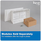 ICC 9” Plastic Structured Wiring Enclosure, Media Enclosure with Cover, Cable Management Box for Residential Structured Cabling, UL Listed, ICRESDC9PE