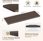 Dual Monitor Stand Riser, 40" Large Computer Monitor Stands for 2 Monitors, Wooden Desktop Organizer Shelf for Office Desk Computer, Laptop, TV, Monitor, Printer