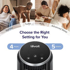 LEVOIT Classic 36 inch Tower Fan for Bedroom, 25ft/s Airflow Standing Fan that Blows Cold Air for Home, 90° Oscillation, Quiet 28dB, Remote, 12H Timer, 5 Speeds, 4 Modes with Smart Sensor, Black