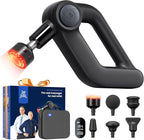 BOB AND BRAD D5 Ultra Massage Gun with Red Light Infrared Heat Head, FSA-HSA Eligible, 13mm Deep Tissue Percussion Muscle Massager, Ergonomic D-Handle for Effortless Pain Relief & Athlete Recovery