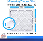 Filter King 11.25x23.25x2 Air Filter | 4-PACK | MERV 8 HVAC Pleated A/C Furnace Filters | MADE IN USA | Actual Size: 11.25 x 23.25 x 1.75"