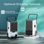 EUHOMY 160 Pints Commercial Dehumidifier for Basement,Large Dehumidifier for Basement With Drain Hose,Timer and 4 Wheels,Industrial Dehumidifiers for Flood Repair,Drying Basement,Warehouse and Factory