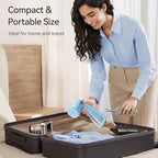 HiLIFE Upgraded Steamer for Clothes, Handheld Portable Design, 1100W Powerful Steam, 300ml Larger Tank & No Leak Tech, 30S Fast Heat-up, Quick Wrinkle Remover, Compact Size for Travel, ONLY 120V-Blue