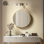 VONLUCE Bathroom Vanity Light, 3 Light Bathroom Light Fixture Over Mirror, Bathroom Wall Lamp with Clear Glass, Modern Brushed Nickel Vanity Lighting fixtures for Bathroom, Bedroom, Hallway