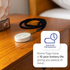 Emergency Alert & Movement Sensor Tags – Elderly Monitoring with Emergency Panic Button, Wearable Fall Detection for Seniors, Water-Resistant - Works with Nomo Care Kit - 10-Year Battery Life - 2 Tags