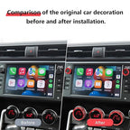 Auovo AC Knob Rings Trims Compatible with Subaru BRZ 2022-2026 for Toyota GR86 2022-2025 2026 Interior Accessories Air Conditioning Radio Switch Cover Audio Volume Button Ring (Knob Trims-6PCS, Red)