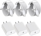iPhone 16 15 Charger Fast Charging,3Pack 20W Fast Charging USB C Charger with 10Foot Long Type C to C Cable Cord TypeC Block Brick for iPhone 17/16e/16/16Pro/16 Plus/16 ProMax/15 Pro,iPad Air/Pro/Mini