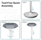 Standing Stool, Ergonomic Standing Desk Chair - Height Adjustable 22.6-32.5 Inch with Wobble Motion and Non-Slip Base, Swivel Rocking Stool for Office, Classroom, Home Use