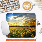 Armanza Square Mouse Pad Sunflower, Personalized Premium-Textured Custom Mouse Mat Design, Washable Mousepad Cloth, Non-Slip Rubber Base Computer Mouse Pads for Wireless Mouse