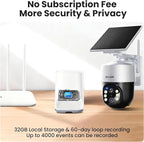 SOLIOM Security Cameras Wireless Outdoor,8MP Ultra HD for Day and Night, No Subscription,Built in Radar,Solar Powered Cameras for Home Security, 360° Pan Tilt Auto Tracking,5G & 2.4G WiFi, 2-Cam Kit