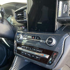 ruihe Carbon Fiber Color Center Dash Radio Audio Control Panel Automatic Climate AC Heater Temperature Control Cover Trim Fit for Ford Explorer 2020 2021 2022 2023