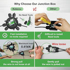 Junction Box Electrical Connector, Waterproof Covers for 4-9mm Cable, 2-6 Way, 22-10 AWG 32A (Easy to Install)
