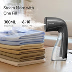 HiLIFE Steamer for Clothes, 1100W Clothes Steamer with Large 300ml Tank, Handheld Clothing Steamer, Fabric Wrinkle Remover, Portable & Compact Travel Size Garment Steamer ONLY FOR 120V (Grey)