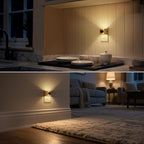DORESshop LED Night Light[2 Pack], Night Lights Plug into Wall, 3 Mode Plug in Night Light with Motion Sensor, Dusk to Dawn Sensor, Nightlights for Adults, Bedroom, Bathroom, Hallway, Golden Cover