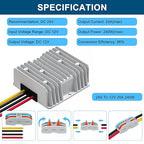 12V 240W DC-DC Converter Voltage Regulator, Step Down 24V to 12V 20A, Waterproof Module Power Supply for Golf Cart Accessories, Club Car Transformer