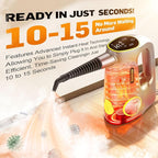 Handheld Pressurized Steam Cleaner for Home - 15s Heat-Up 3-Level Adjustable Steam Cleaner with 14pcs Accessories, Multi-Surface Steamer for Cleaning Car Detailing, Tile, Grout, Chemical-Free