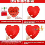 Voice Recorder for Stuffed Animal,JRGKJCP 5min Personal Voice Message Recordable Sound Recorder Chips Module for Christmas Plush Toy and Manual DIY Creative Sound Presents for Boyfriend(Red)