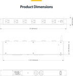 StarTech.com 8-Outlet Horizontal Rack Mount Metered PDU, 1U Server Power Strip w/Surge Protector, 8ft (2.4m) Power Cable, TAA