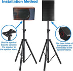 Howonder Speakers Stands,PA Speaker Stand,Speaker Tripod Stand,Adjustable Height from 40 to 66 Inches,Hold up to 110lbs,HD-100 (1 Packs,Black)