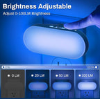 DORESshop Blue Night Light, Auto On/Off, 0-100 LM Adjustable Brightness, Dimmable Plug Into Wall Night Light for Kids Room, Bedroom, Stair Lights, Blue, 1W, 2 Pack
