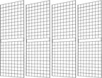 7RiversART Grid Wall Commercial Grade Gridwall Panels – Heavy Duty Grid Panel for Any Retail Display Wall Grid 2' Width x 6' Height, Black (Pack of 4) Easily Portable
