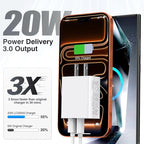LCGENS USB C Wall Charger Block 20W, 2-Pack Dual Port PD Power Delivery Fast Type C Charging Block Plug Compatible with iPhone 11/12/13/14/15/16/17 Pro Max, XS/XR/X, Ipad Pro, Samsung Galaxy