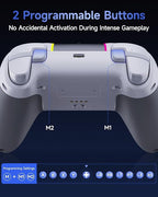 EasySMX X05Pro Wireless PC Controller – Soft-Click Low-Noise Buttons, Dual-Stage Impulse Triggers, Hall Joysticks with 1000Hz Polling, 2 Programmable Buttons, 1000mAh Battery, Multi-Platform Controller for PC/Switch/Android/iOS