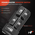 A-Premium Master Power Window Switch Compatible with 1995-2005 Chevrolet Tahoe Blazer C/K 1500 2500 3500 Suburban, GMC Yukon Jimmy, Cadillac Escalade, Oldsmobile Bravada, Replace# 19244658, 15151360