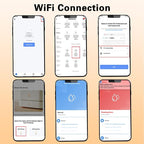 Virtue Sensor Water Alarm Leak Detector, Water Leak Detector with Cable, 100dB Adjustable Sound Alarm & Real-Time App Alerts WiFi Water Sensor for Home, Kitchen, Bathroom, Warehouse