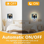 GANTINIR Funny Bigfoot Sasquatch Night Light, Plug-into Forest Moon Nightlight White LED Lamp, Energy Efficient Decor Desk Lamp for Bedroom Hallway Stairs Bathroom
