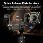 SmallRig Half Cage for Sony FX2, with Removable Top NATO Rail, Quick Release Plate for Arca, Modular Design Compatible with Original XLR Handle, for DJI RS 3 / RS 3 Pro/RS 4 / RS 4 Pro Gimbal - 5591