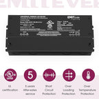EMITEVER Dimmable Led Driver, 2 Packs 100W AC 110V-277V to DC 24V Transformer, 5-in-1 Dimming: ELV/MLV/TRIAC / 0-10V / 1-10V / 10V PWM/Potentiometer, Waterproof IP67 and UL Listed