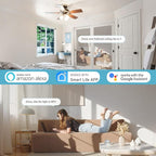 Universal Hunter Ceiling Fan Remote Control Kit, Smart Wi-Fi Control Kit for Hunter Harbor Breeze Hampton Bay, Compatible with Alexa, Google Assistant and Smart Life App, 3-Speed, Light Dimmer