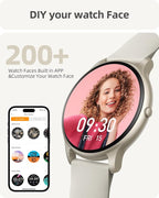Parsonver Smart Watch(Answer/Make Calls), Smartwatch for Women Men, 100+ Sport Modes/Heart Rate/Blood Oxygen/Sleep Tracker, Pedometer, IP68 Waterproof Fitness Tracker for Android iPhone, Starry Silver